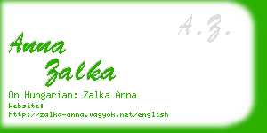 anna zalka business card